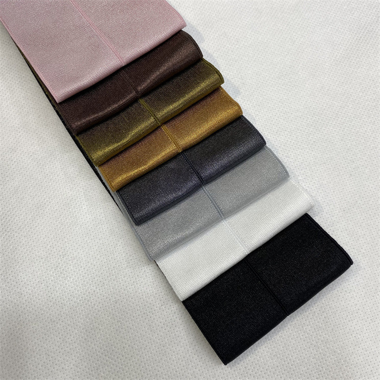 Factory in Stock 6cm Filamentation Fold Color Edging Elastic Band Mesh Bubble Skirt Waist of Trousers Woven Elastic Tape