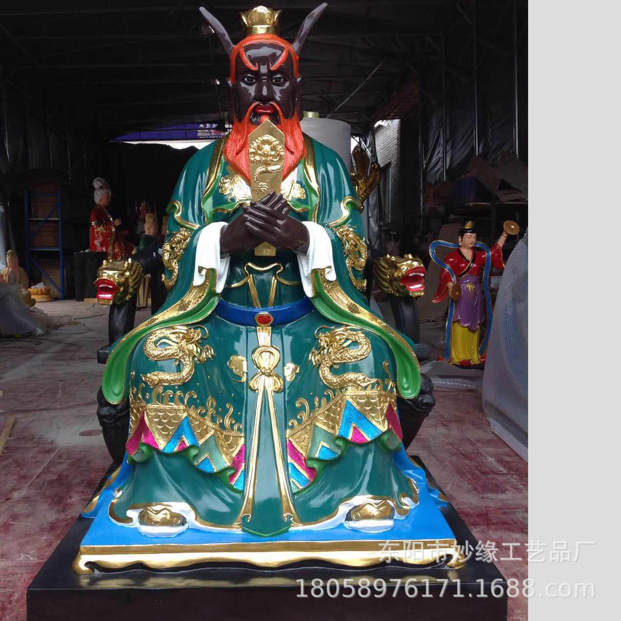 牛马虫苗神像 树脂玻璃钢 1.3米虫王苗王牛王爷 马王爷佛像