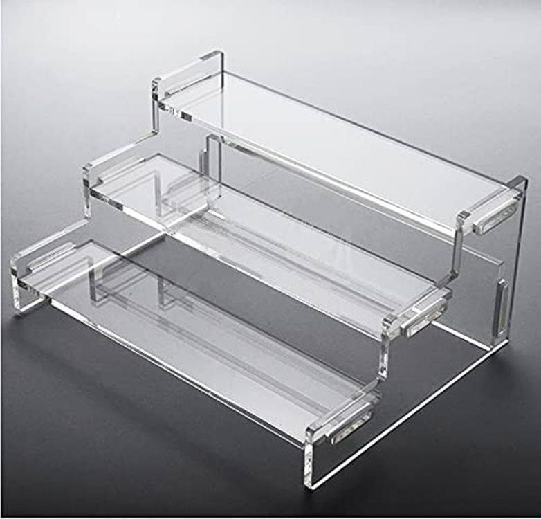 Transparent Acrylic Three-Layer Ladder Display Stand