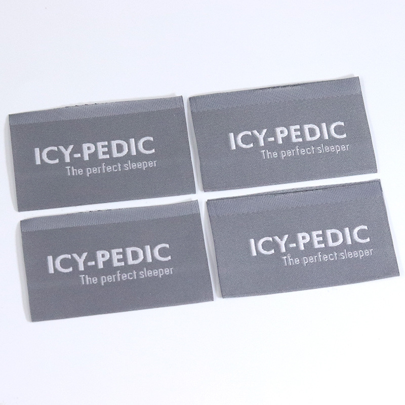 Apparel Woven Label Customized High-Density Folding Collar Lable Main Label Mark Customized Logo Cloth Label