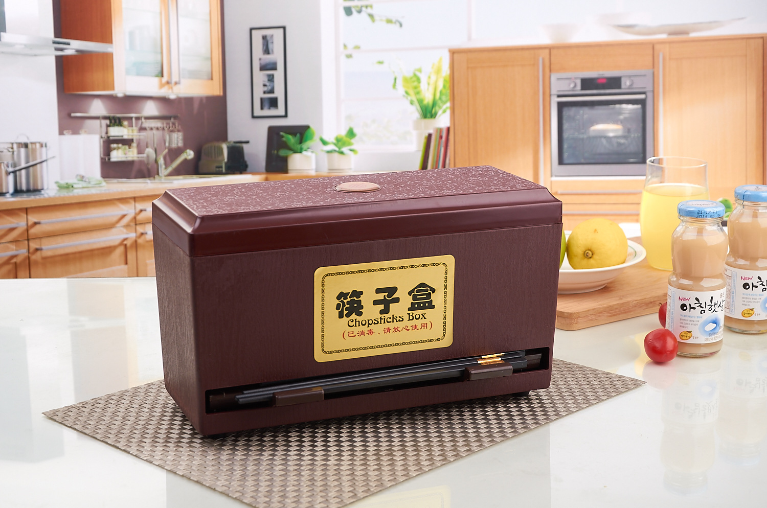 双剑牌 筷子盒 饭店收纳筷子盒防尘手动按压式带盖空间大厂家直售