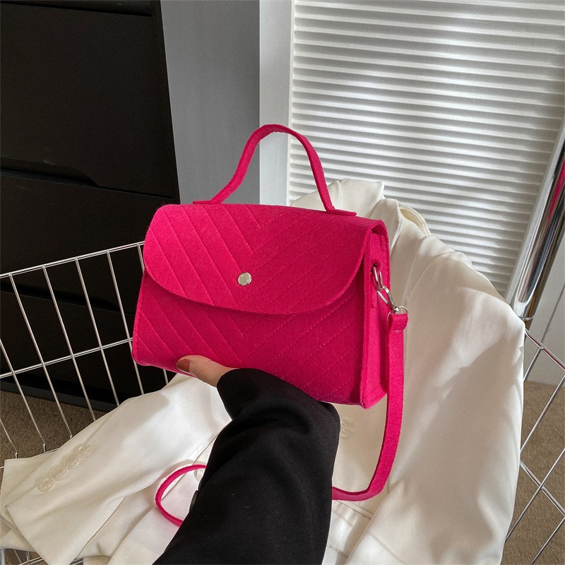 Diamond Plaid Solid Color Pu Women's Bag 2023 New Fashion Simple Crossbody Small Square Bag Commuter's All-Matching Shoulder Underarm Bag