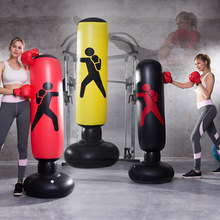 厂家销售充气健身拳击柱pvc厚款不倒翁搏击柱发泄玩具成人1.6米高