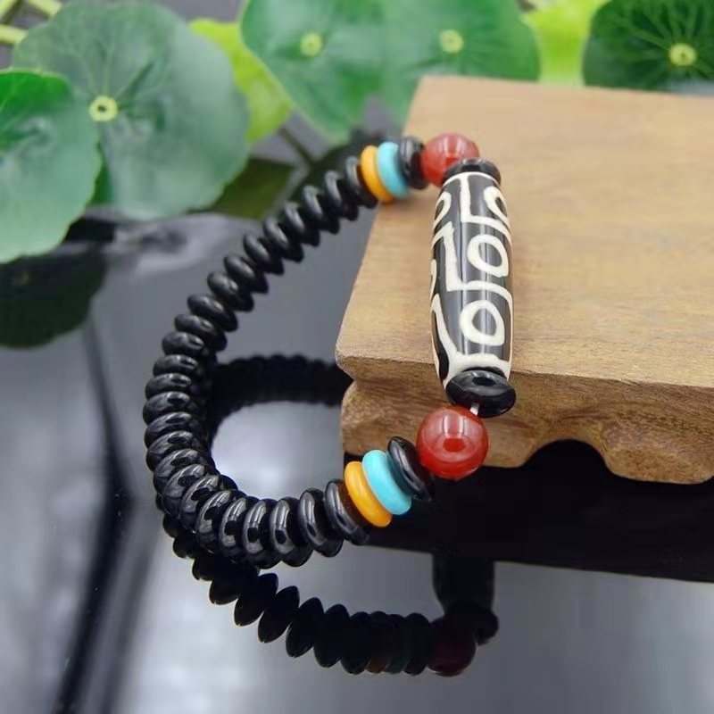 Retro Dzi Pendant Necklace Ethnic Style Decoration Pendant Dzi Bead Gift Set Live Broadcast Meeting Sale Gift