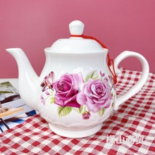 陶瓷茶壶水壶中大号容量家庭茶壶办公室餐厅过滤泡茶壶