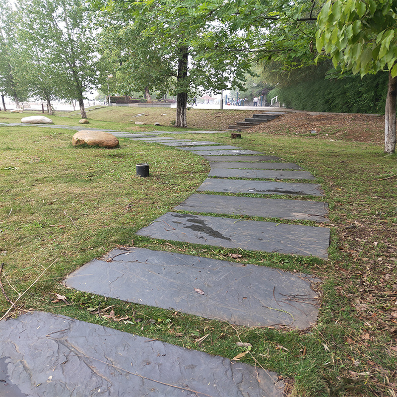 厂家园林景区公园花园院子草坪庭院汀步石踮脚石不规则毛边踏步石