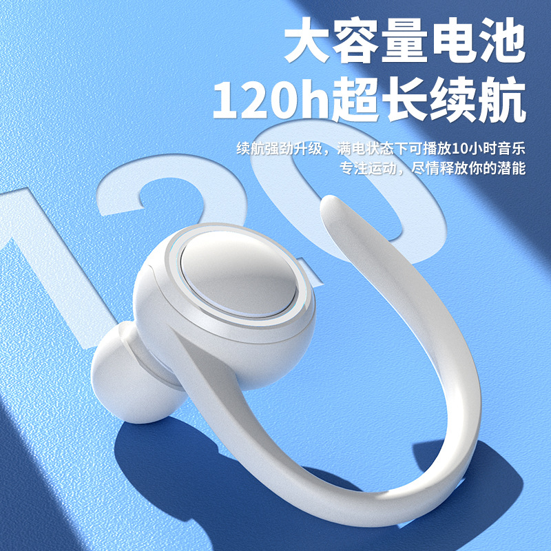 New Private Model T10 Wireless Bluetooth Headset Ear Hanging Mini Sports Waterproof and Noise Reduction 5.2 Business Bluetooth Headset