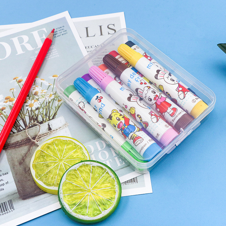 透明蜡笔盒翻盖文件盒可爱创意小清新文具包装盒大容量学生笔盒