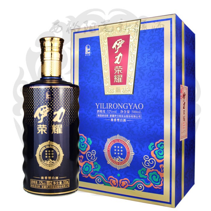 新疆白酒伊力特伊力荣耀九星浓香型52度500ml*6瓶/箱 粮食酒包邮