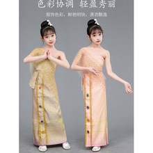 云南西双版纳服装傣族演出服舞蹈服儿童泼水节筒裙泰国表演服女童