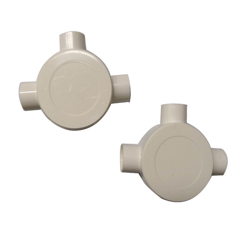 pvc16mm白色电工管圆三通 重庆欣程批发零售电工套管电线管配件