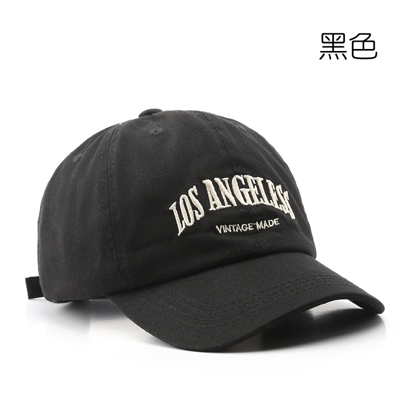 Cross-Border Washed Distressed Letters Embroidery Male Baseball Cap Outdoor Sports Female Sun Protection Sun Hat Baseball Hat