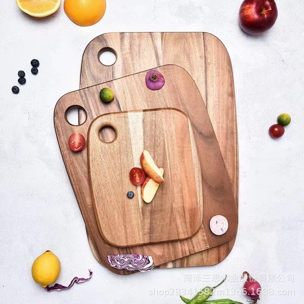 Acacia Mangium Wooden Chopping Board Mildew-Proof Household Double-Sided Chopping Board Solid Wood Kitchen Chopping Board Cutting Board Fruit Chopping Board