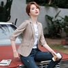 lattice suit coat Korean Edition Self cultivation Business Suits temperament goddess High-end lady Blazer CEO suit