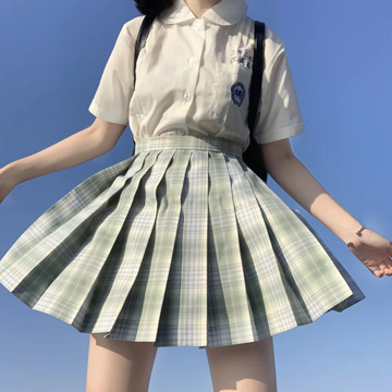 日系学院高腰格子雪松格裙jk制服裙半身裙百褶百折春夏秋学生校服