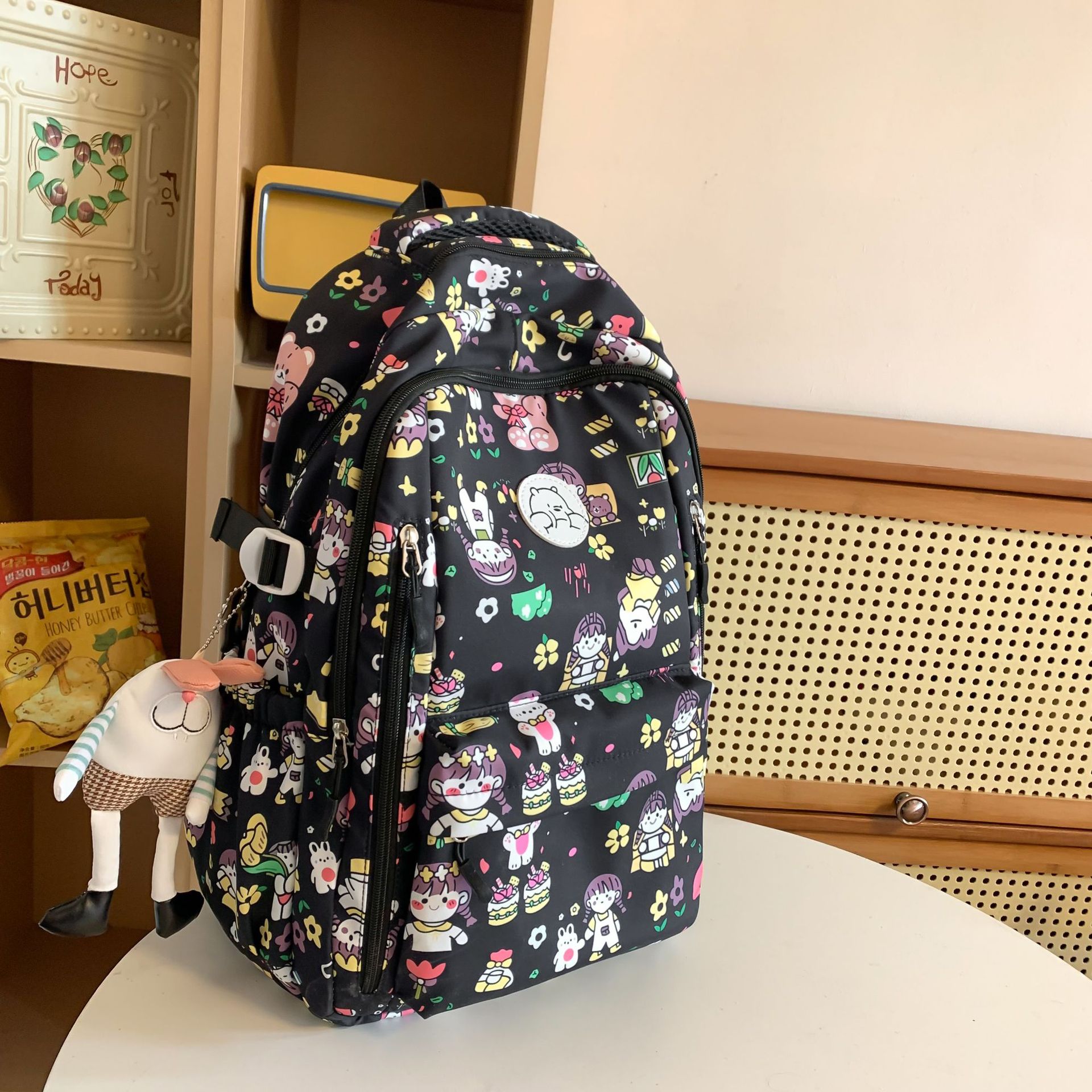 Schoolbag Student Ins Graffiti Good-looking Junior School Backpack