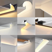 线形灯嵌入式灯槽橱窗工具无主灯悬浮吊顶装修弧形氛围灯条灯带