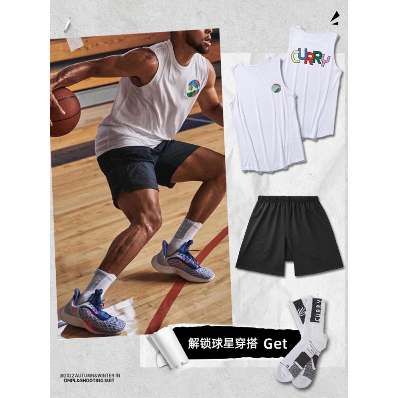 库里篮球背心投篮训练服美式运动无袖冰丝透气速干坎肩健身衣宽松