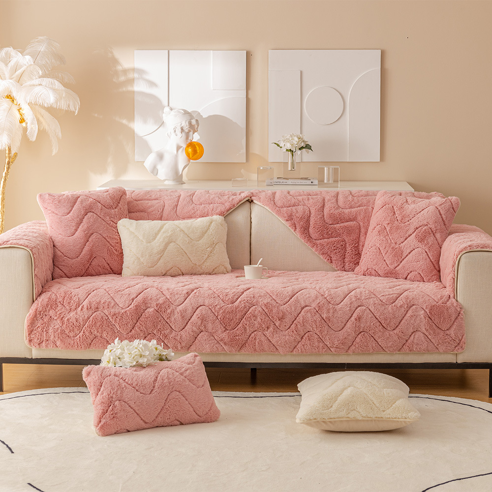 沙发垫冬款加厚保暖冬季长毛绒沙发套罩简约现代防滑布坐垫子批发
