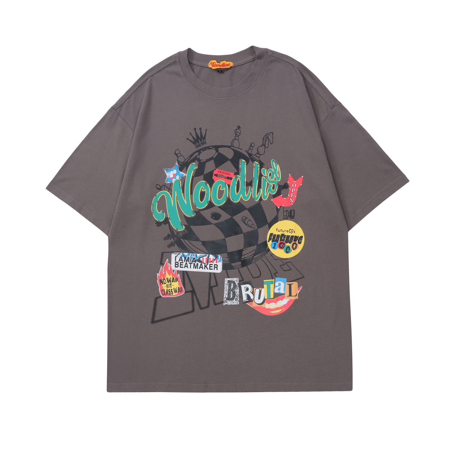 曼坤t021-2022ss-欧美街头潮牌图案设计主题: 美式复古风短袖t恤