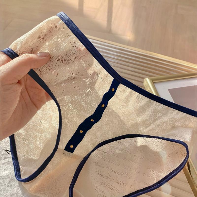 巴黎少女~法式简约女士蕾丝情调女生纯棉纯欲内裤女2022时尚-阿里巴巴