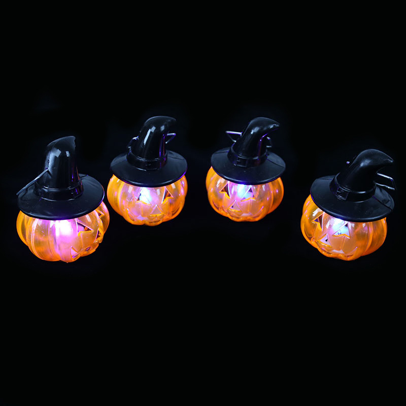 Zilin in Stock Wholesale Halloween Decoration Pumpkin Lamp Led Witch Light Luminous Mini Portable Lamp Horseshoe Light