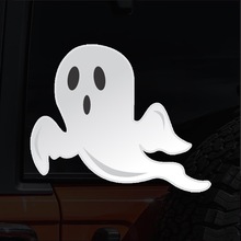 跨境外贸汽车贴纸万圣节幽灵装饰车窗后挡玻璃窗户贴ghost车身贴