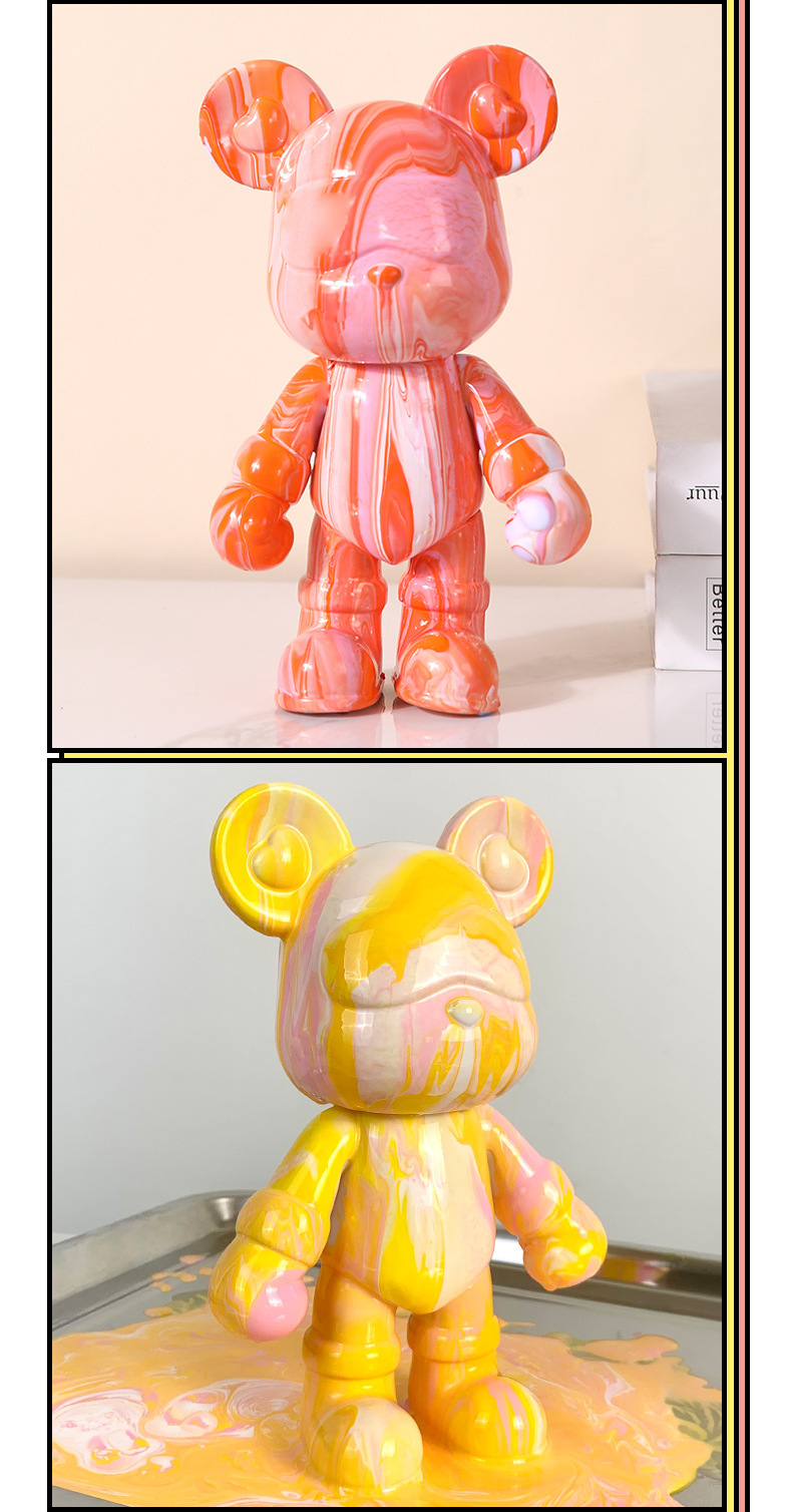 流体熊流体diy手工制作创意摆件 高颜值网红情侣款解压涂鸦暴力熊