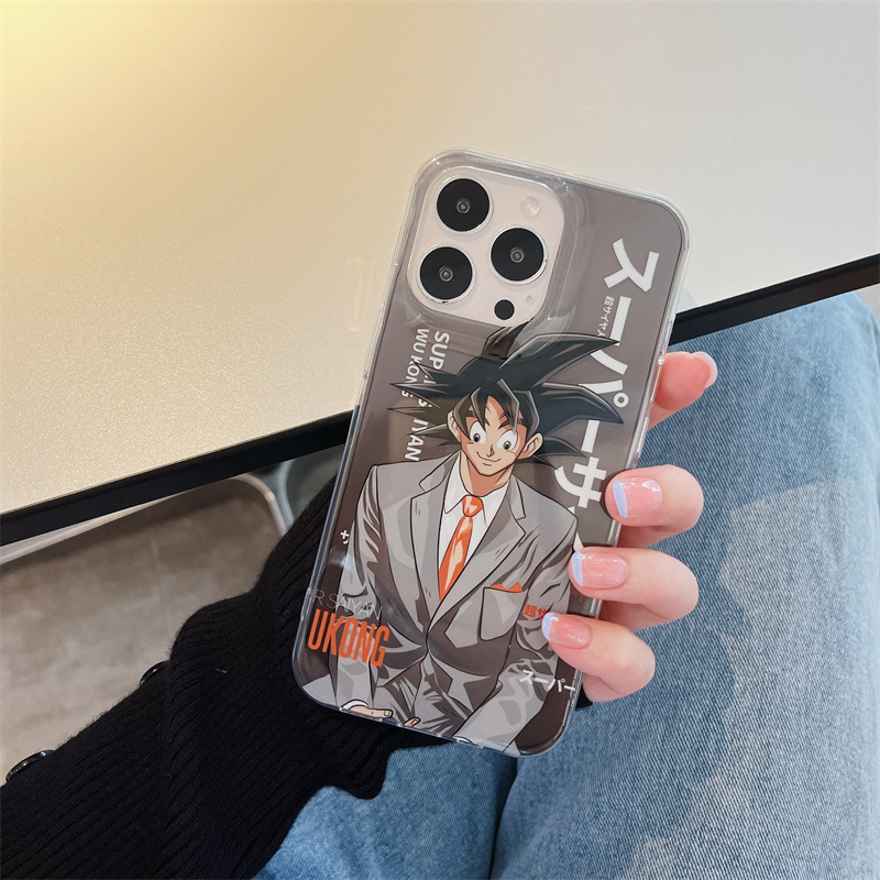 潮牌西装悟空适用iphone12pro手机壳动漫苹果11高透13promxa软壳