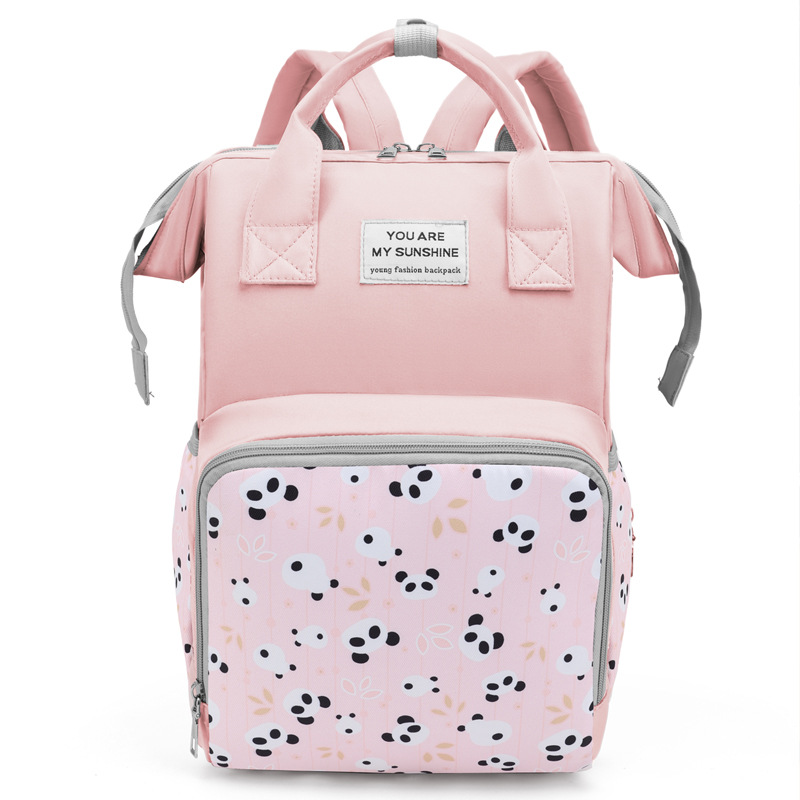 New Fashion Printed Mummy Bag Multi-Functional Dry Wet Separation Backpack Wholesale Large Capacity out Baby Diaper Bag