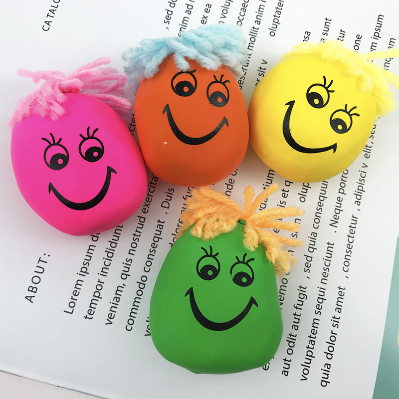 新款发泄橡皮泥捏面人粉人捏捏球80后怀旧儿童 变脸球减压玩具