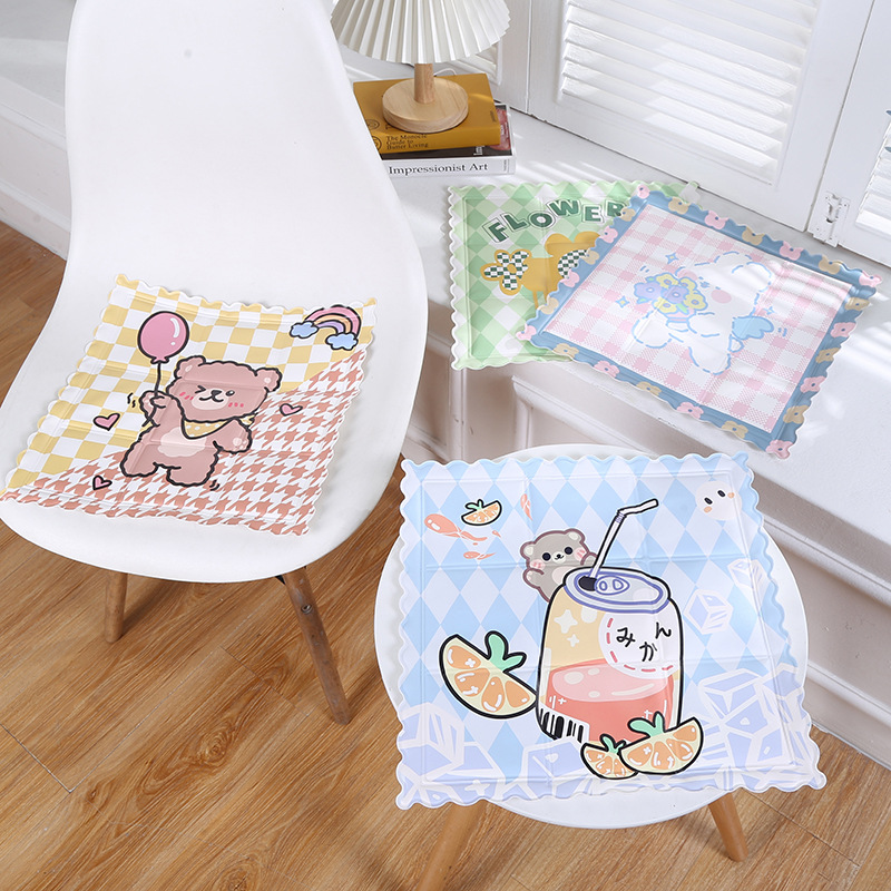 Summer Cartoon Printed Cushion Factory Wholesale Cool Multi-Specification Square Ice Pad Office Chair Bench Cushion