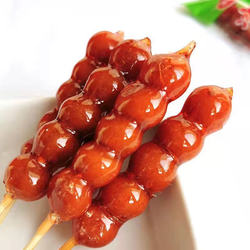 山楂原浆冰糖葫芦串老北京风味山楂蜜饯制品儿童开胃小零食批发批