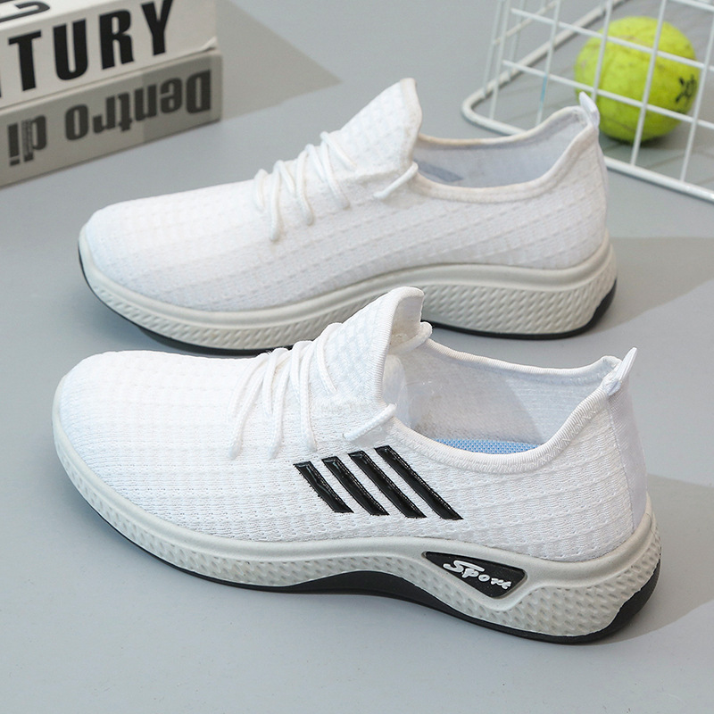 Foreign Trade 2023 New Women's Shoes Spring and Autumn All-Match Breathable Flying Woven Women's Comfort and Casual Trendy Shoes Women's Sneaker Running