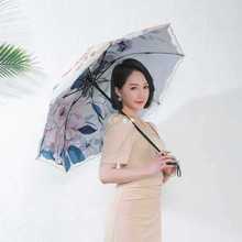 GD53蕾丝边太阳伞防晒防紫外线双层折叠女晴雨两用刺绣遮阳伞女士