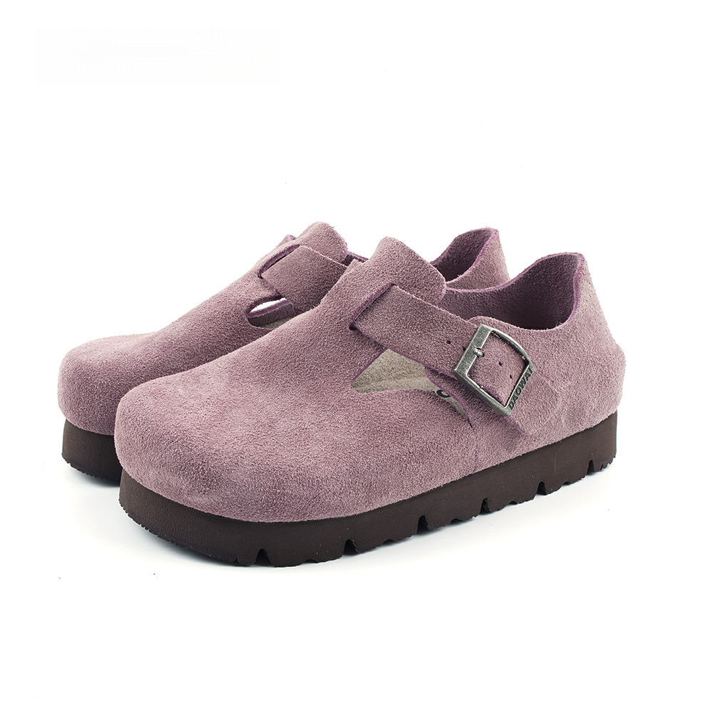 勃肯鞋厚底女鞋增高4CM丁字全包头博肯高底休闲鞋子批发