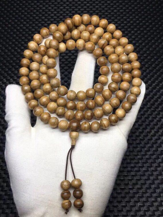 印尼加里曼丹沉香手串108颗佛珠手链项链印尼沉香木油线足男女