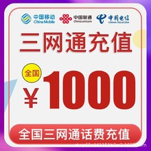 全国三网1000元话费72H内到账可叠加【充值手机号填到订单留言】