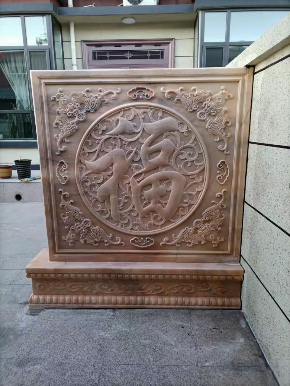 各种场所浮雕影壁墙雕塑长方形大理石石雕花岗岩屏风影背墙厂家