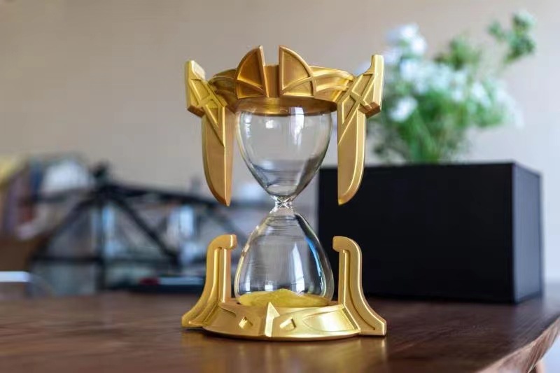 Original Mobile Game Middle Ya Hourglass Model Golden Hourglass 5-Minute Timer Alliance Peripheral Gift Souvenir