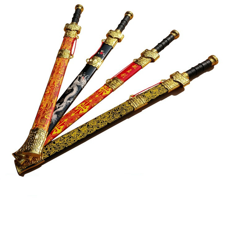电镀越王剑竹木刀剑景区热销玩具宝剑地摊夜市竹剑舞台表演道具