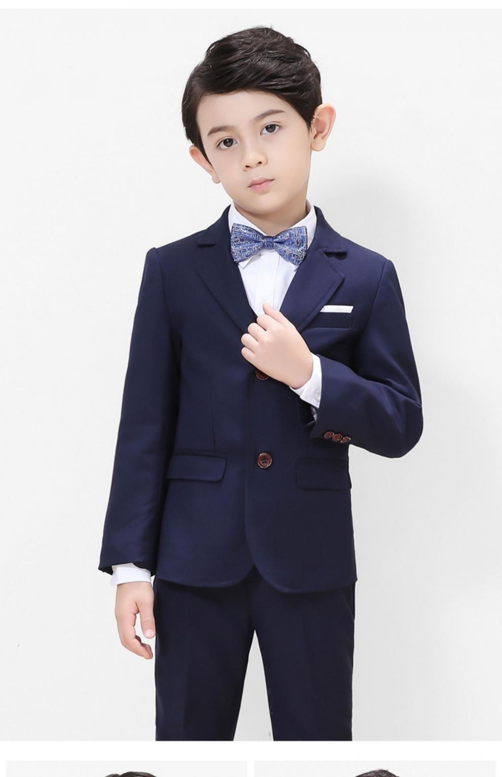 六一儿童节小主持人服装男童钢琴演奏礼服帅气西服男孩表演服西装