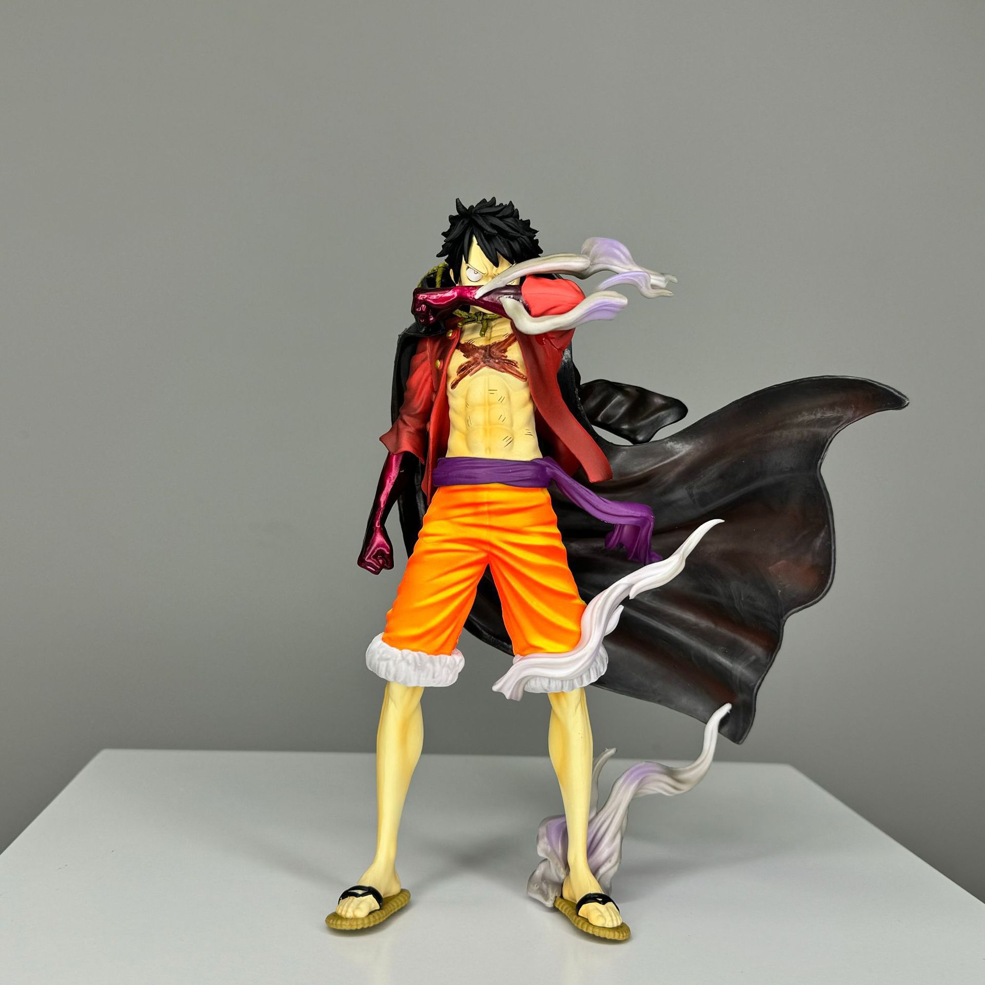 海贼 吹气路飞带披风二挡形态 岛鬼场景公仔批发雕像盒装手办模型