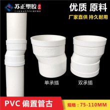 PVC110偏置管古头单承插双承插偏置管接头管材移位器预埋件移位器