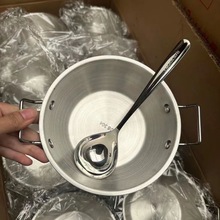 清仓不锈钢泡面碗带手柄韩式米酒碗料理配嗦粉大头勺家用小吃碗