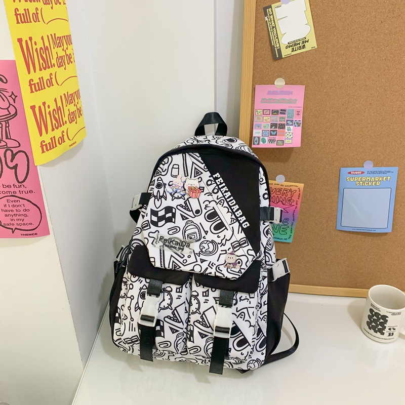 Junior High School Schoolbag Female Middle School Student Girl Backpack Ins Style Cute Girl Primary School Student Three to Six Grade Backpack