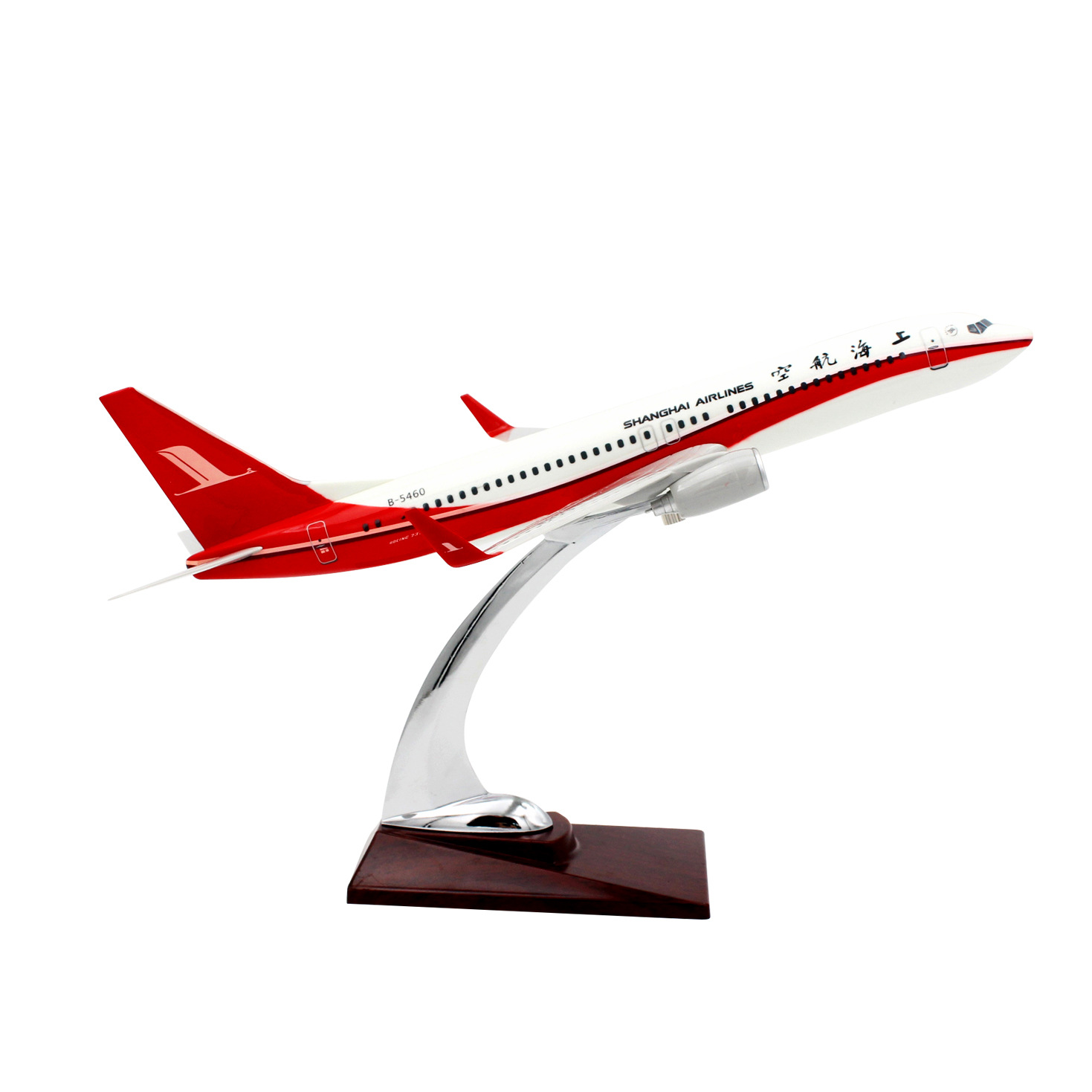 波音b737-800上海航空模型32cm仿真飞机模型航模 客机静态摆件
