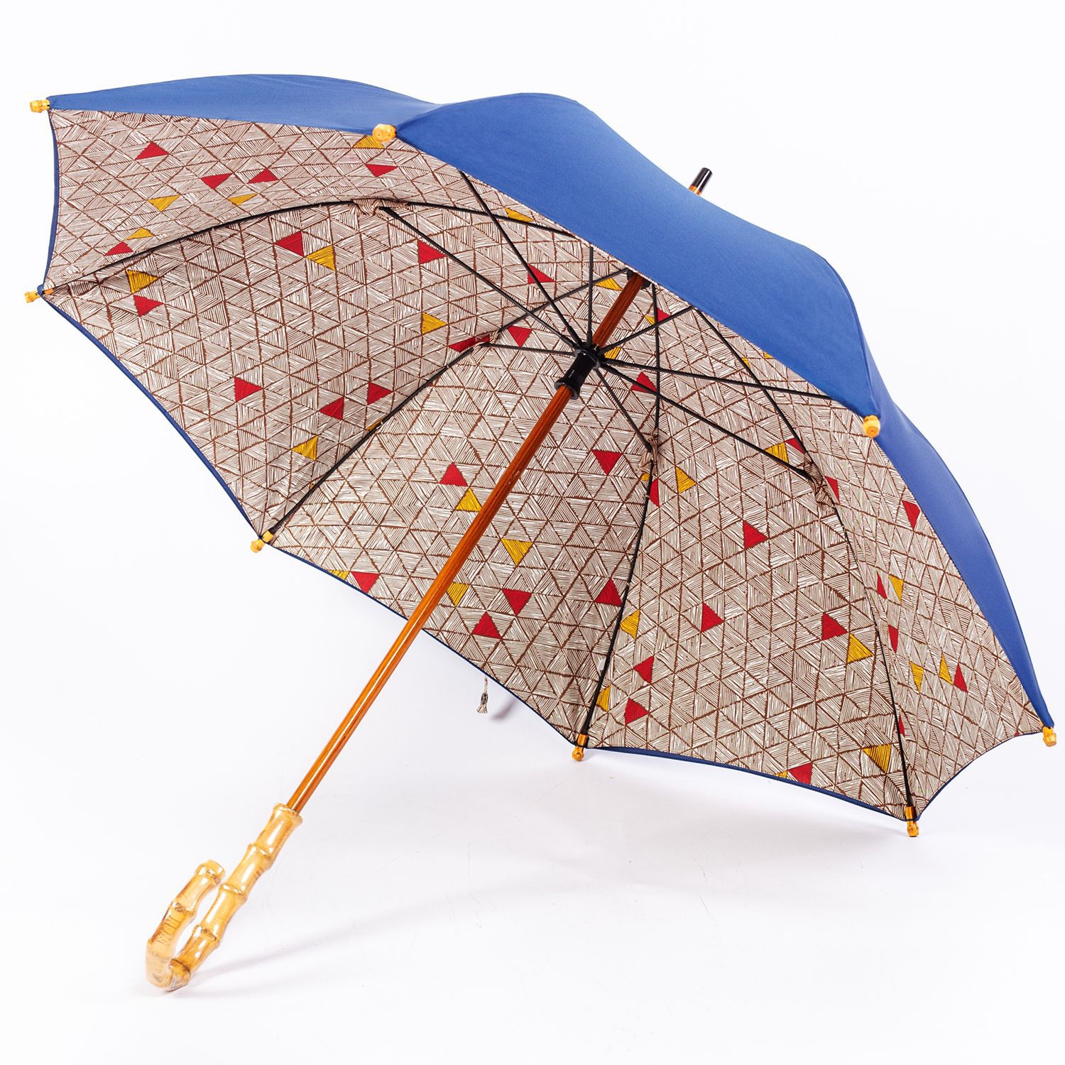 rst umbrella日本风格实木中棒雨伞竹手柄双层伞面遮阳商务晴雨伞