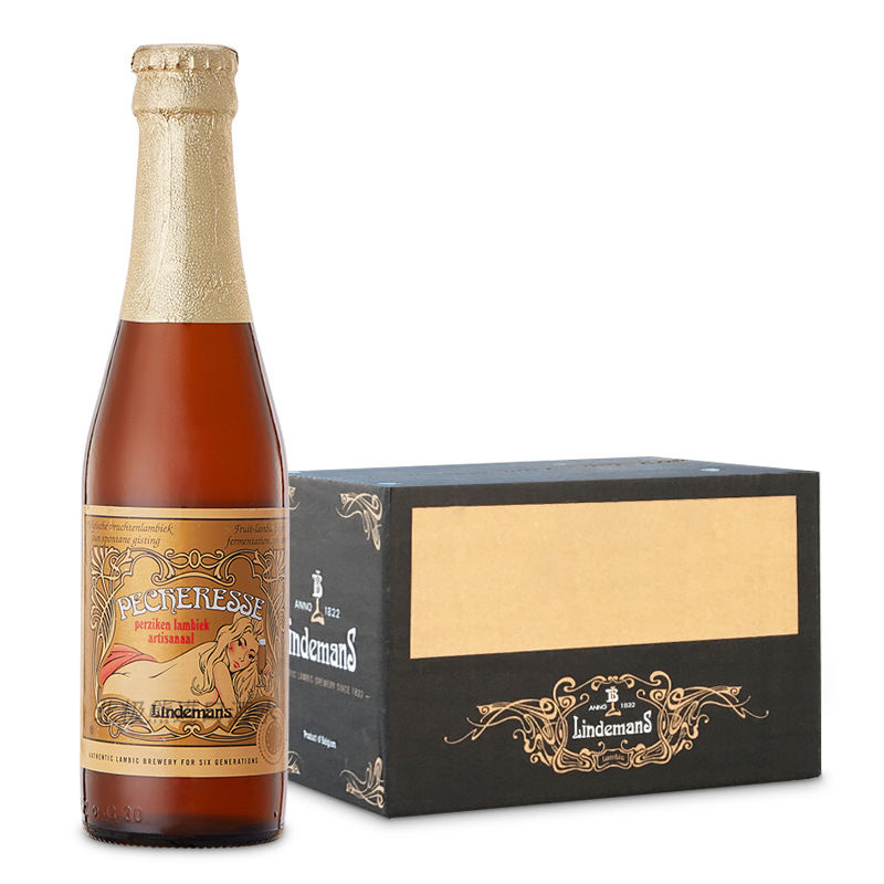 比利时林德曼桃子啤酒果啤水果味250ml*24瓶啤酒整箱批发-阿里巴巴