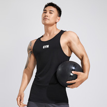工字无袖夏季新健身运动背心户外篮球训练男士透气圆领纯色背心